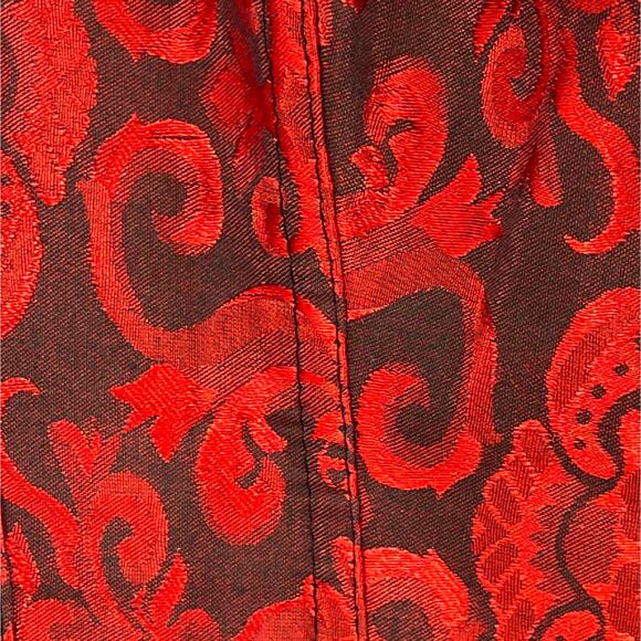 Whimsigoth Corset Women's 3XL Red Black Goth Bow-Front Dark Fairy Vamp Y2K Glam - Picture 4 of 8